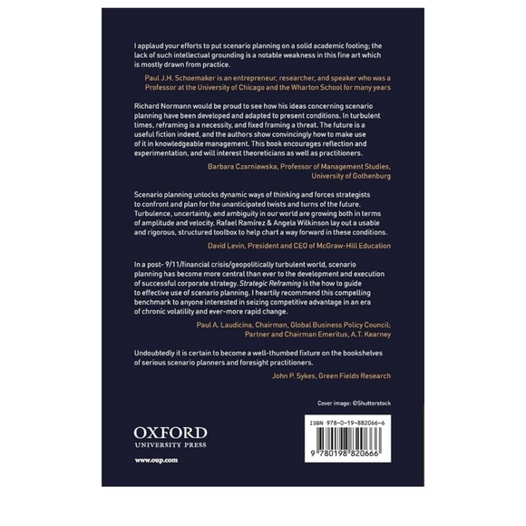 Rafael Ramirez 
Strategic Reframing: The Oxford Scenario Planning Approach - Picture 5 of 8